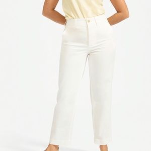 Everlane Lightweight Relaxed Chino, Bone, Size 6